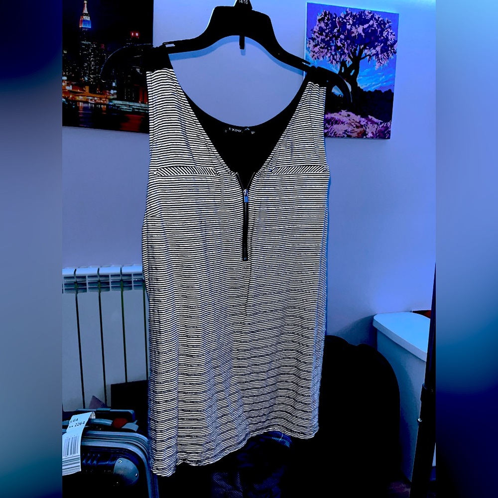 Express stripped blouse top, size M